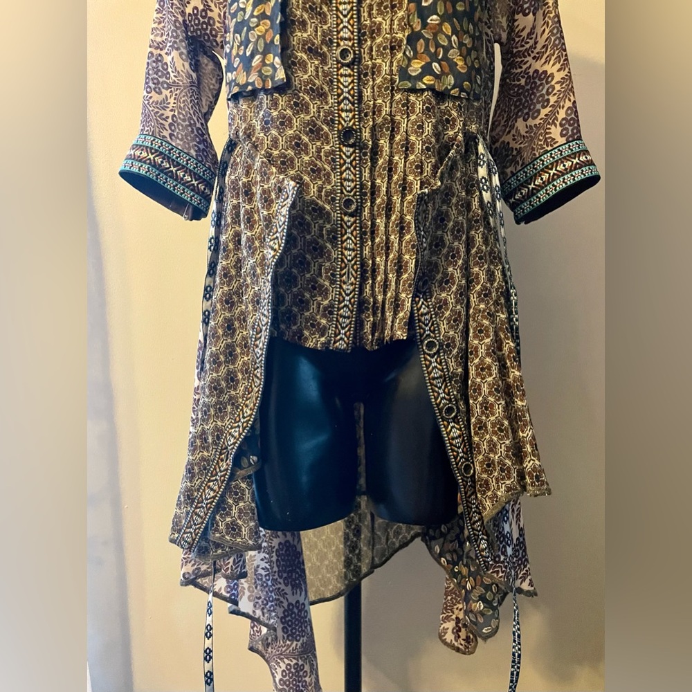Byron Lars tunic Asymetrical Dress 2 4 extra small small petite - Picture 13 of 13